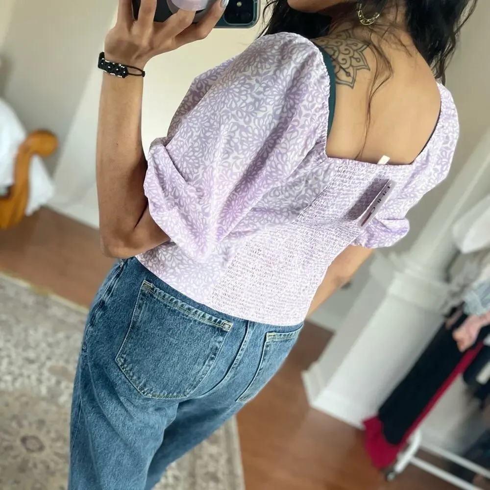 ✨ Riley & Rae ✨Sweatheart Neck Crop Top - Picture 5 of 12
